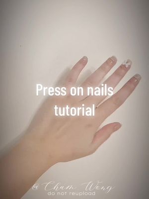 Press on nails tutorial 💅 code A43 short nails with 3D design #pressonnails #fakenails #fakenailstutorial #pressonnailstutorial 