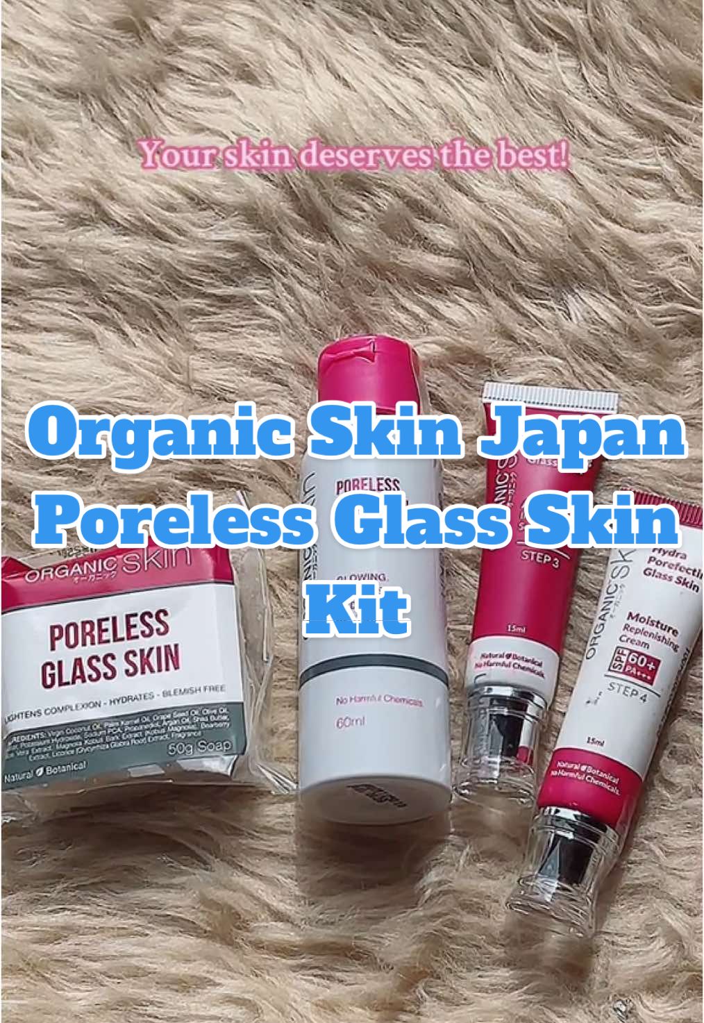 Glow like never before with Organic Skin Japan Poreless Glass Skin set. #skincare #skincareroutine #skincaretips #organicskin  #creatorsearchinsights 