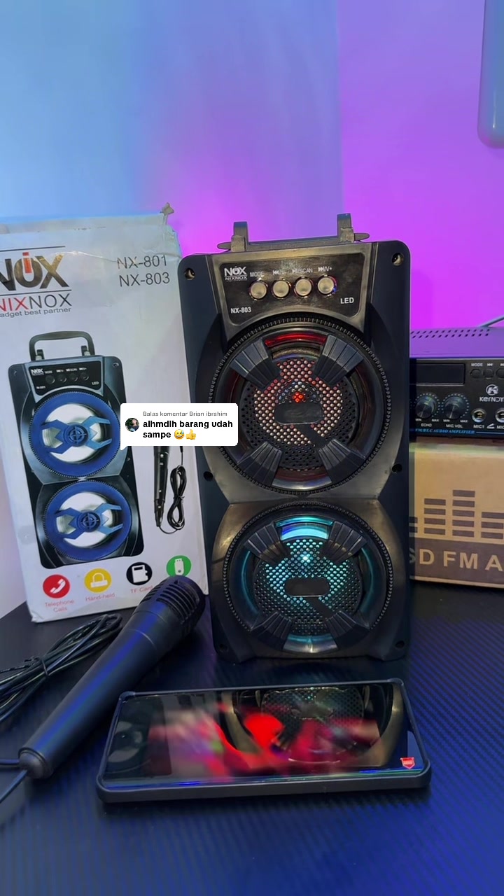 Membalas @Brian ibrahim Nixnox speaker bluetooth karaoke free mic #nixnox #speaker #speakerbluetooth #speakerkaraoke 