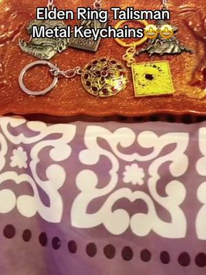 Elden Ring Talisman Metal Keychains, Godfrey Icon, Ranni, Crimson Amber, Dragoncrest Greatshield, Blessed Dew, Dark Moon Greatsword