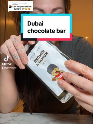 Replying to @Aimee Lavery the chocolate was really yummy on this #DubaiChocolate #Chocolate #ChocolateLover #Eat #FoodLover #Food #foodtok 