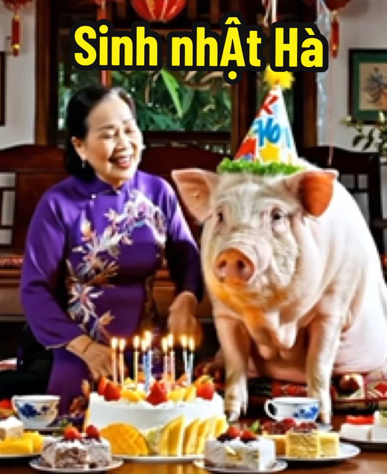 Sinh nhật hà bà tổ chức cho n.ó😆 #xunghuong #danggiaphat #huongdanveo3 #thietkevideo #chatgpt #aiveo3 #promptveo3 