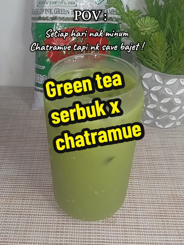 minum hari2 pun sedap wehh air green tea chatramue ni.. kita suka yg serbuk sebab kadang nk minum kosong je xnk campur susu 😂 #Greentea #greenteaserbuk #greentealatte #greentealover #greentearecipe #chatramue #chatramuegreentea #tehhijau 