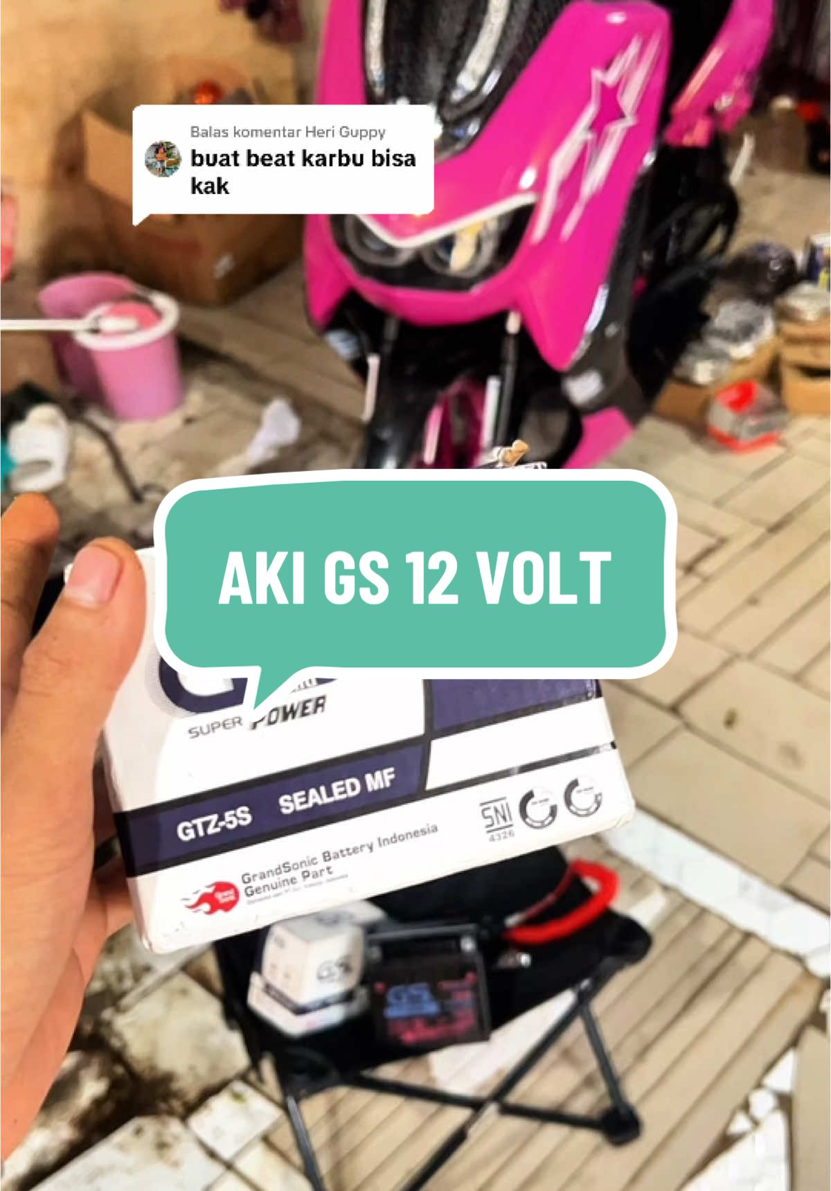 Membalas @Heri Guppy aki Gs Aki Kering Gtz 5 s Beat,Scopy,Mio m3 dll#akigs #akikering #akigrandsonic 