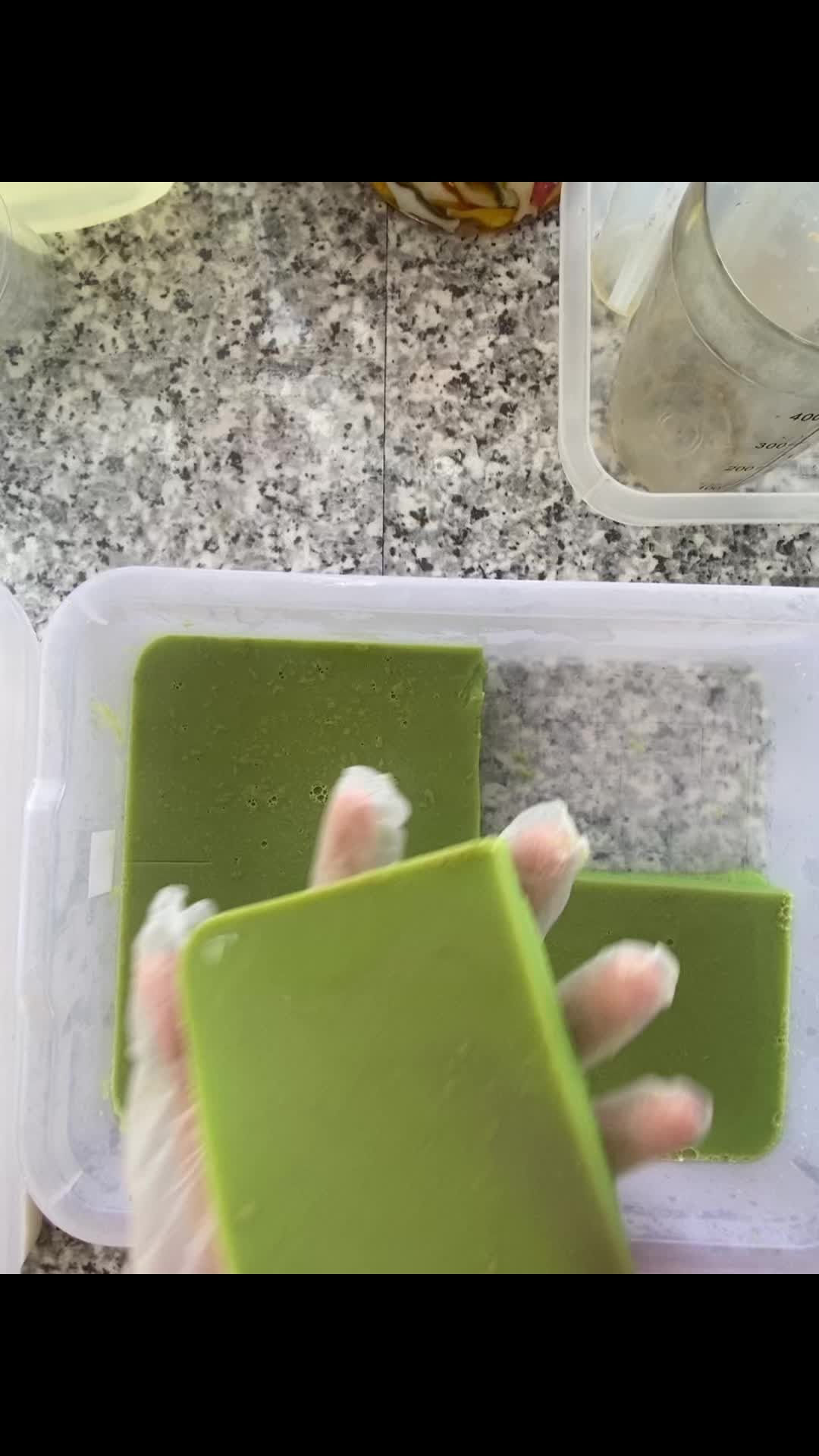 Pudding trà xanh & sữa #topping #pudding 