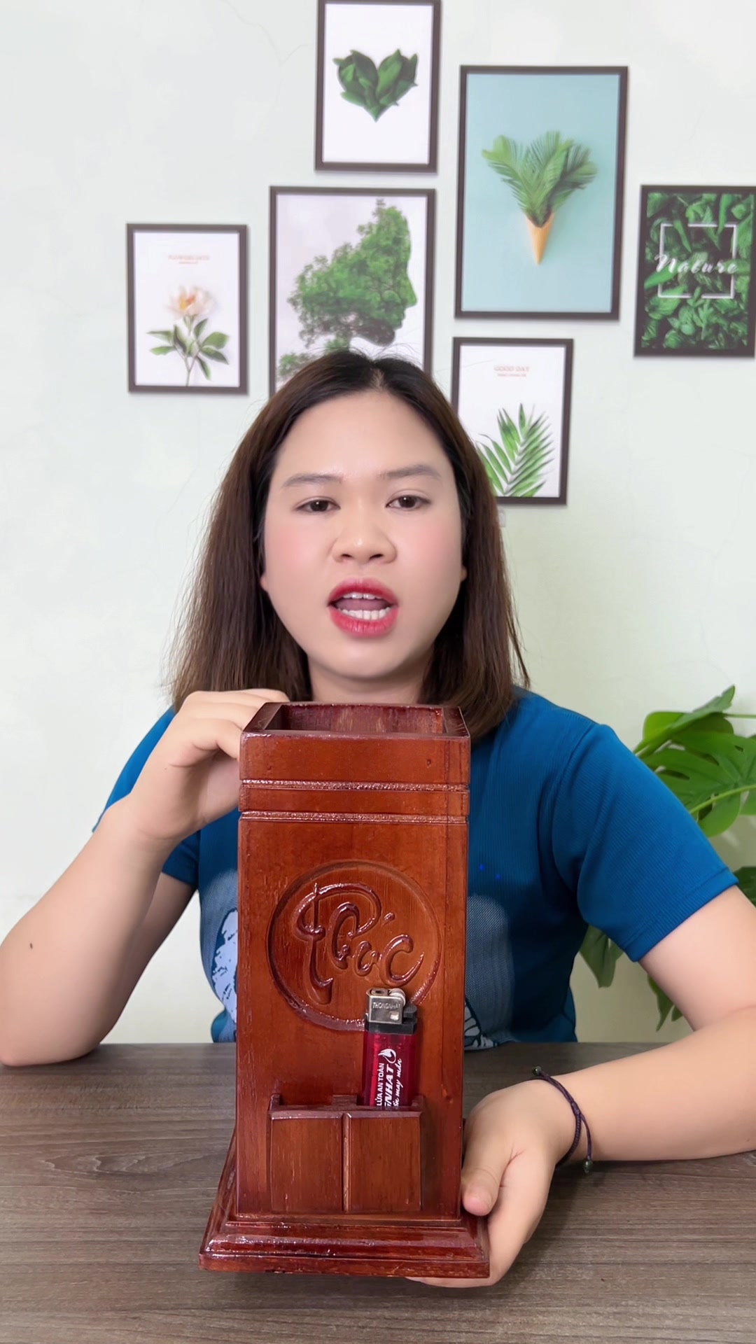 Ống đựng nhang khắc chữ Phúc Lộc Thọ #ongdungnhangbanggo #ongdungnhang #kimtaphoa95 