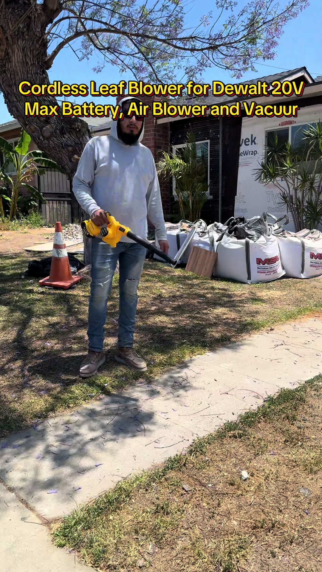 Cordless Leaf Blower for Dewalt 20V Max Battery, Jobsite Air Blower with Brushles. #Cordless #Leaf #Blower #for #Dewalt #20V #Max #Battery , #jobsite #air #Blower #with #Brushless #Motor , 6 Variable Speed Up to 180MPH,2-in-1 #Handle #Electric #Blower #and #Vacuum #Cleaner (Battery Not Included) Portable Yellow #costruccion #construction 