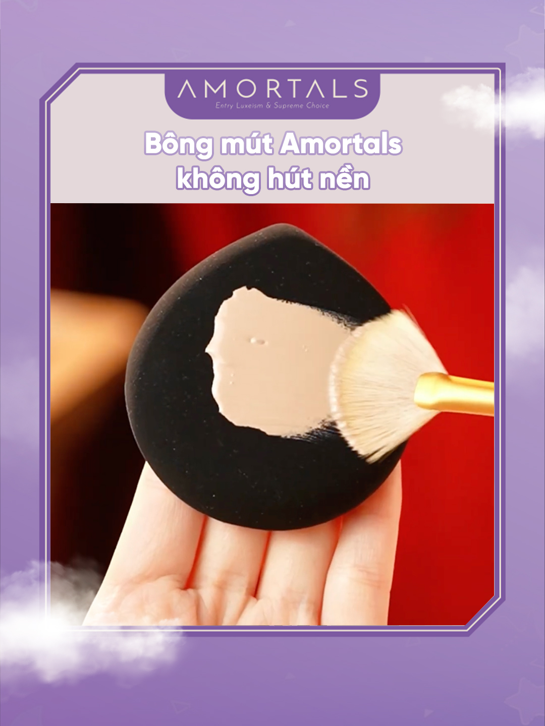 Bông mút Amortals không hút nền, giúp tiết kiệm mỹ phẩm #amortals #amortalsvnofficial #makeup #dungcutrangdiem #goclamdep #múttrangđiểm #mutdanhnen
