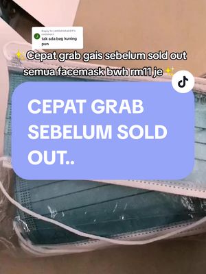 Replying to @jamilahishak89 cepat grab stock dah x byk. Klu nampak beg kuning jgn tunggu.. #facemaskmurah #facemaskheadloop #facemask #produkviral #pelitupmuka #maskhijab #duckbill #duckbillmask 