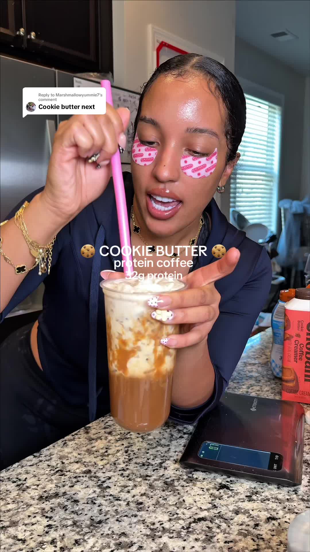 Replying to @Marshmallowyummie7 cookie butter went absolutely crazy. This flavor is a banger!  #cookiebutter #proteincoffee #proffee #tiktokshopholidayhaul #tiktokshopcreatorpicks 