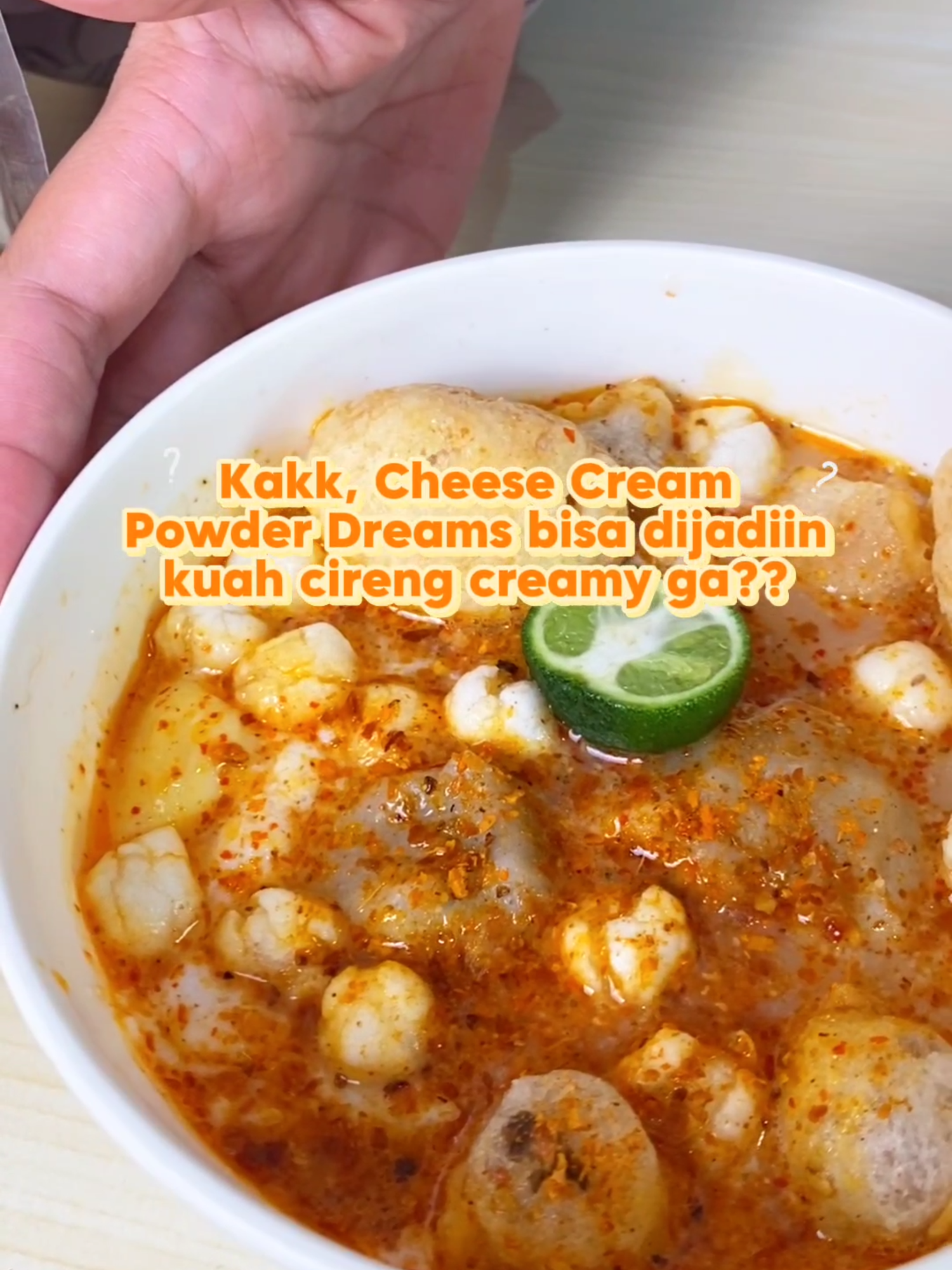 mana nih yang kemarin nyari bubuk keju yang bisa buat cireng kuah creamy?!?!😱😱 pake cheese cream dari powder dreams aja! dijamin kuah cireng kamu jadi creamy dan ngeju banget!! apalagi ditambah chili oil biar makin enduls🤤🤤 gas co di keranjang kuning sekarangg✨✨ #bubukminuman #minumankekinian #idebisnis #idejualan #ideusaha