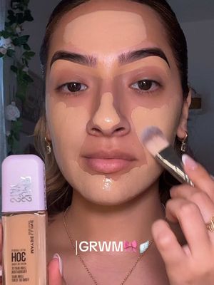GRWM🎀🪽 Brushes are in my Amazon storefront, link in my bio🫶🏻 @Maybelline NY 30h foundation  @Morphe Cosmetics color corrector  @LYS Beauty contour stick @e.l.f. Cosmetics hydrating camo concealer  @Winky Lux blush @wetnwildbeauty loose setting powder  @KimChi Chic Beauty baking powder @Profusion bronzer palette  @MCoBeauty blush @SHEGLAM enigma sparkly eyeshadow  Mcobeauty pressed powder @ColourPop Cosmetics eyeshadow palette  @essence.cosmetics liquid eyeliner  @cilrofelrbeauty peel off lip liner  SHEGLAM setting spray #grwm #grwmroutine #grwmroutine #makeup #makeuptutorial #makeuproutine #makeuptips #makeuplook #makeupinspo #makeupideas #foundationroutine
