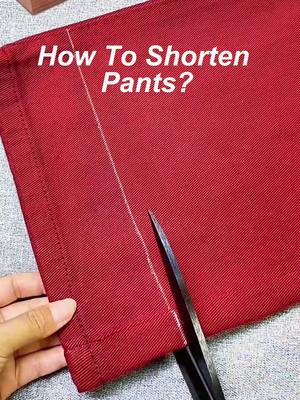 How to quickly adjust pant length?The 34-piece sewing kit I’m using is now under $9 with free shipping.The link is below the video.❤️🪡#sewingtips #mend #tiktokmademebuyit #tiktokshop #fyp 