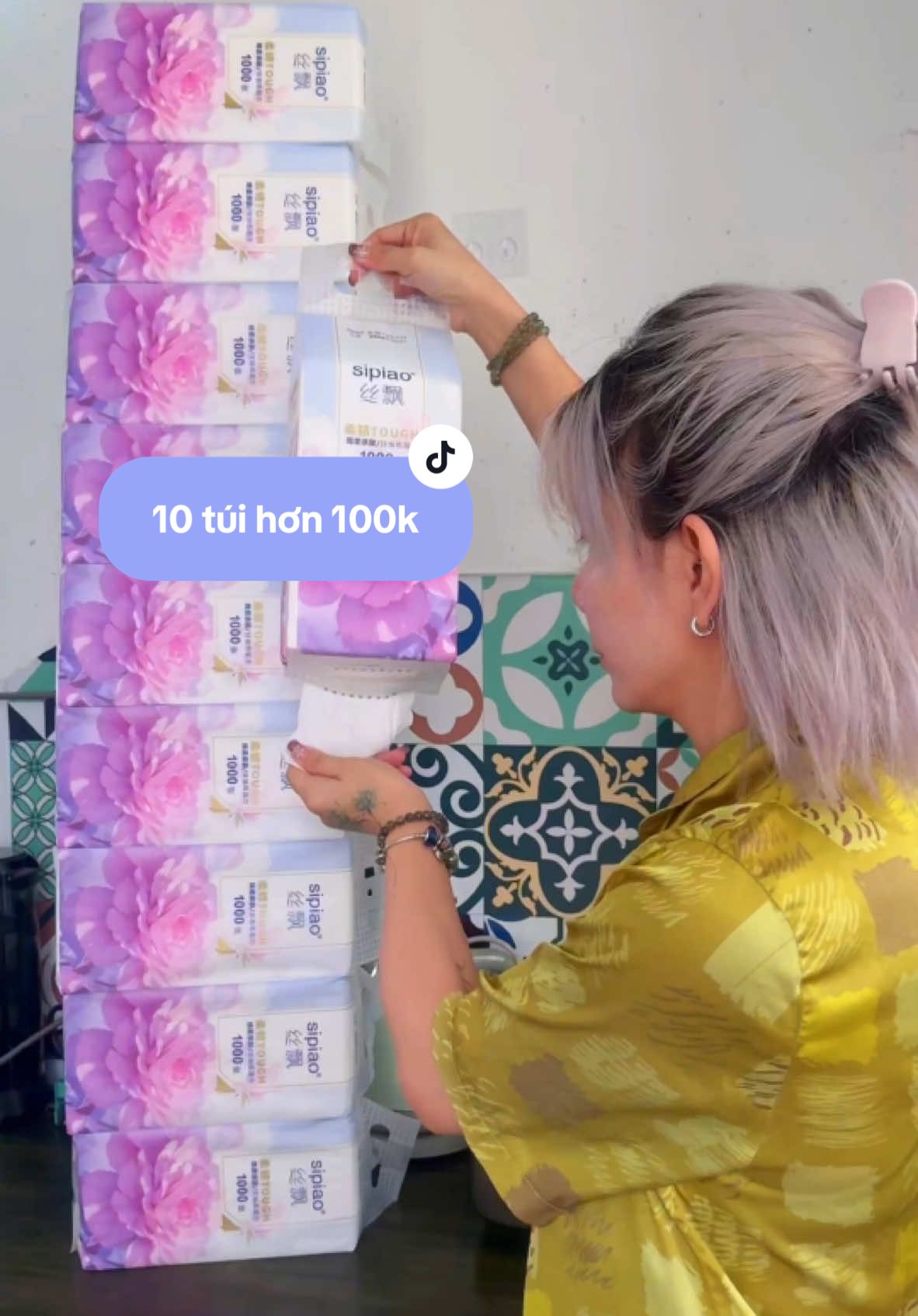 10 túi giấy rút #sipiao hơn 100k #giayrut #giayruttreotuong #giayrutcaocap #giayvesinh #xh #ntngantho