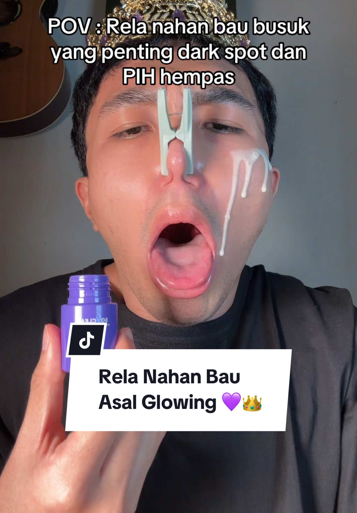 Ya tuhan min comblang @Finally Found You bau banget soy clear serum FFYnya, tapi gapapa deh, bau emang karena ada cysteaminenya! Yang penting bagus banget buat PIH dan dark spot 💜🥰👑✨ #skincare #kerajaanglowing #murahnikmatlezat #longervideos #skincareviral #shopmaster #belilokal #FinallyFoundYou #FinallySimple #serum #serumviral #darkspotserum #brighteningserum #cysteamine #cysteamineFFY #darkspot 