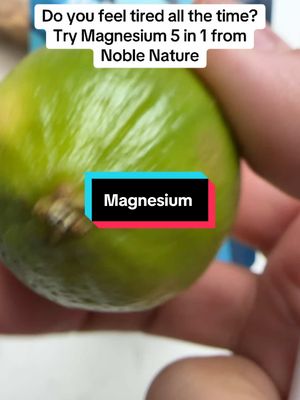 Do you feel tired all the time? Try Magnesium 5 in 1 from Noble Nature. #magnesium #tiktokmademebuyit #magnesiumdeficiency #magnesiumglycinate