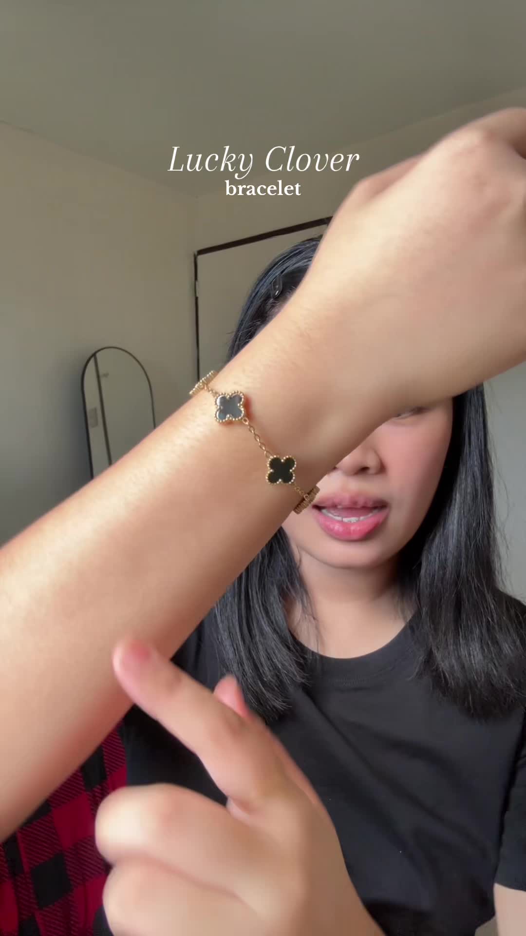 gold lucky clover bracelet na hindi kumukupas o hindi kinakalawang  ✨🖤  #ziyangph #ziyang #luckybracelet #cloverbracelet #stainlessbracelet 