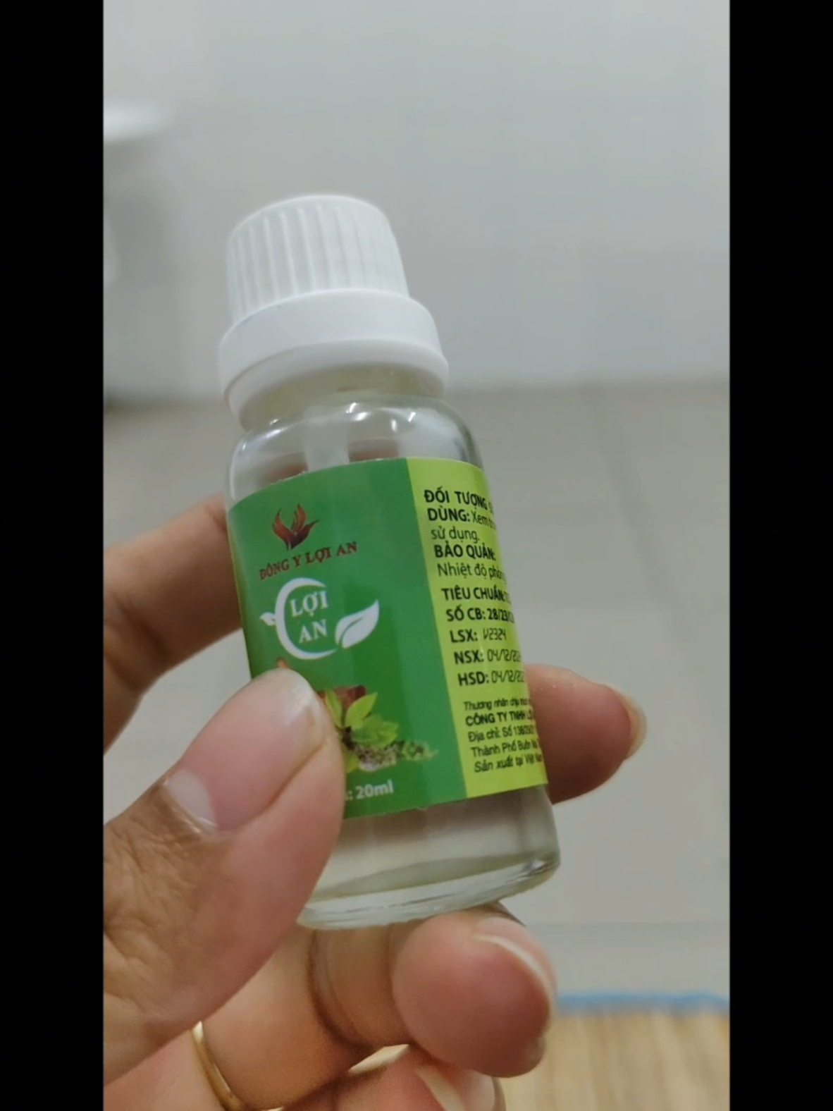 Tinh dầu Lợi An #tinhdau #tinhdauloian #tinhdauloianchinhhang #tinhdauloianchobe 