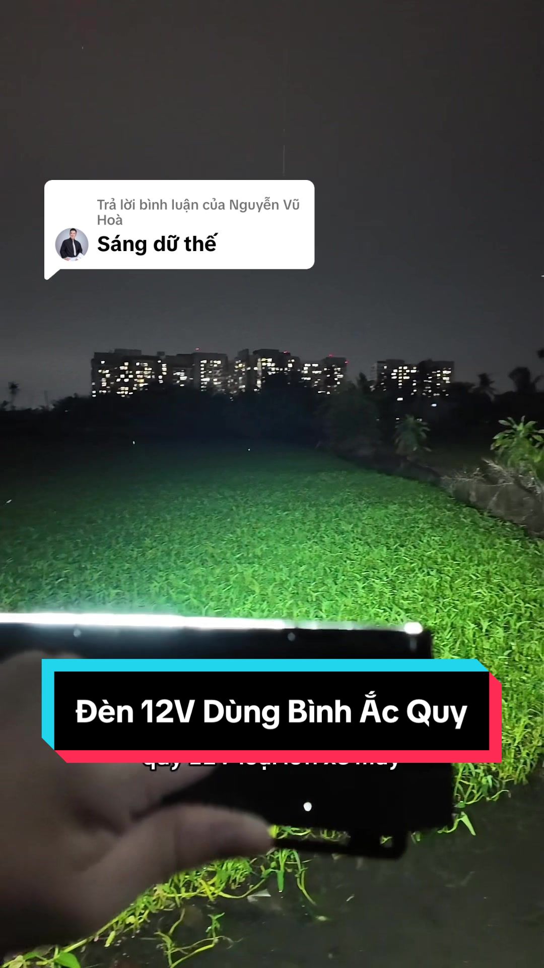 Trả lời @Nguyễn Vũ Hoà Đèn LED 12V dùng điện bình ắc quy chiếu sáng xa, mạnh #sieuthibeco #denkepbinhacquy #denled12v #denledsieusang #den12v 