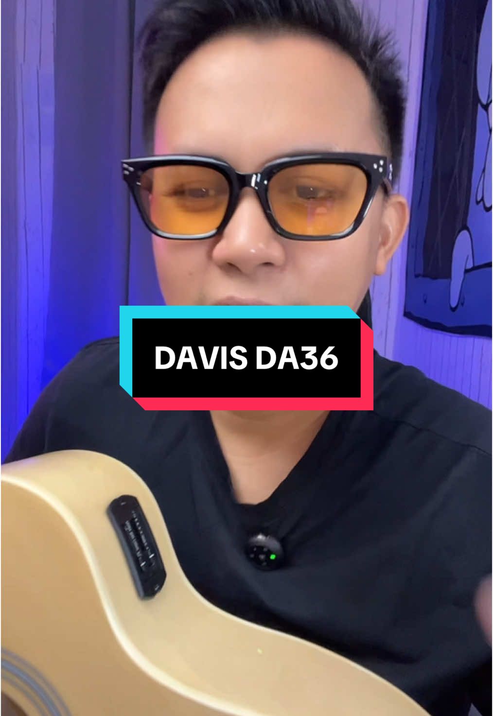 Davis DA36 with 2-way Equalizer pick up acoustic guitar with free basic set up #guitar  #acousticguitar  #acoustic guitar with equilizer  #davisguitar  #da36  #guitartok 
