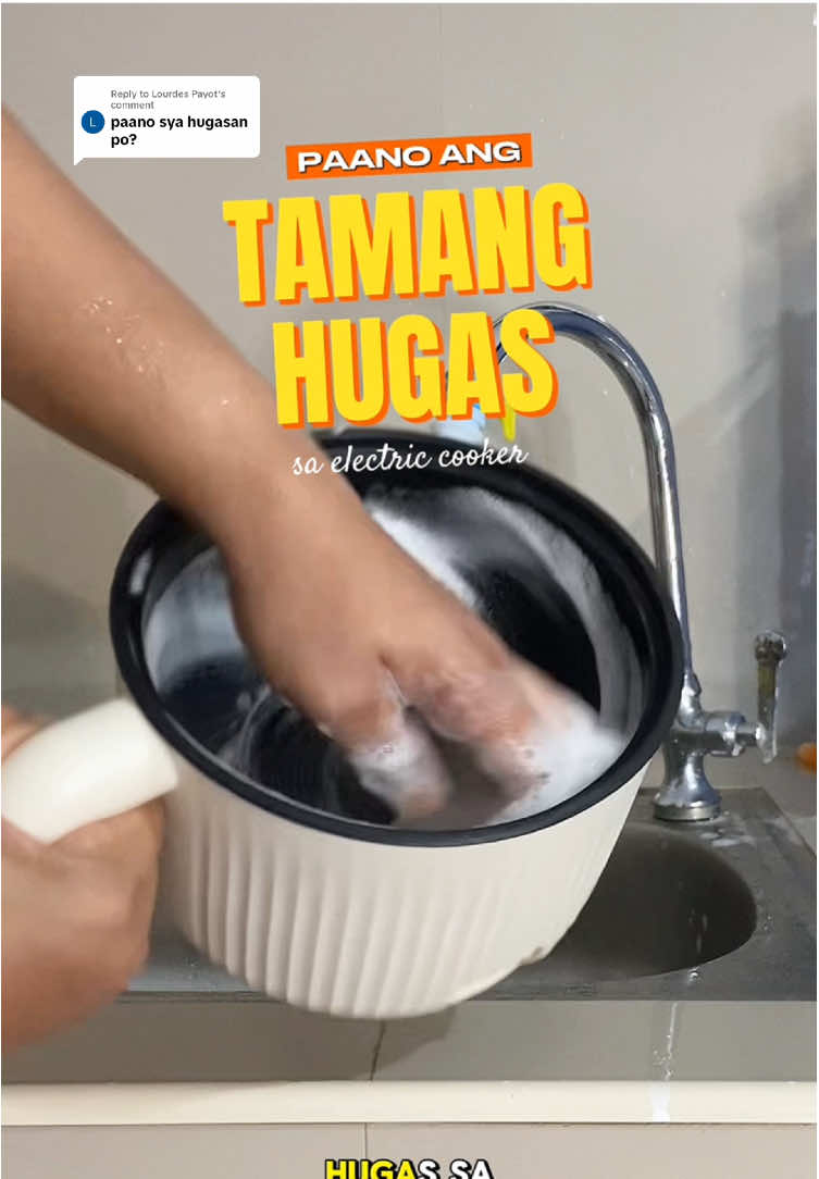 Replying to @Lourdes Payot TUTORIAL PAANO ANG TAMANG PAGHUGAS SA ELECTRIC COOKER✨ #electriccooker #multifunctionalcooker #ricecooker #student #collagestudent #dreepor #viral #fyp 