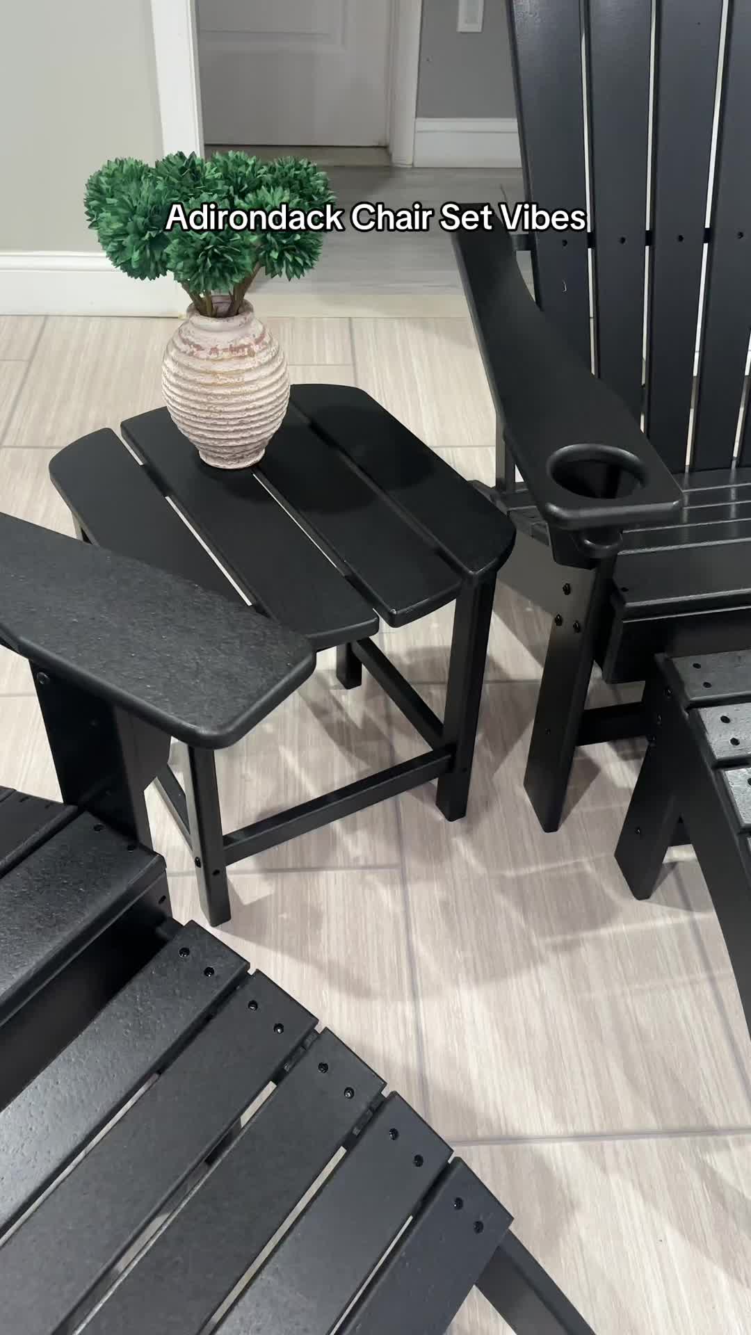 Picture this: cozy evenings, your favorite drink on the table, and ultimate comfort with this 5-piece Adirondack chair set. Complete with two chairs, a handy table, and leg rests for the perfect chill spot. Your backyard paradise just got an upgrade! ✨☀️ #RelaxAndUnwind  #AdirondackChairs #OutdoorLiving #BackyardVibes #PatioGoals #CozyOutdoors #OutdoorFurniture #RelaxInStyle #ChillSpot #OutdoorOasis #PatioPerfection #SummerVibes #HomeInspo  @Amerlife @amerlifeofficial 