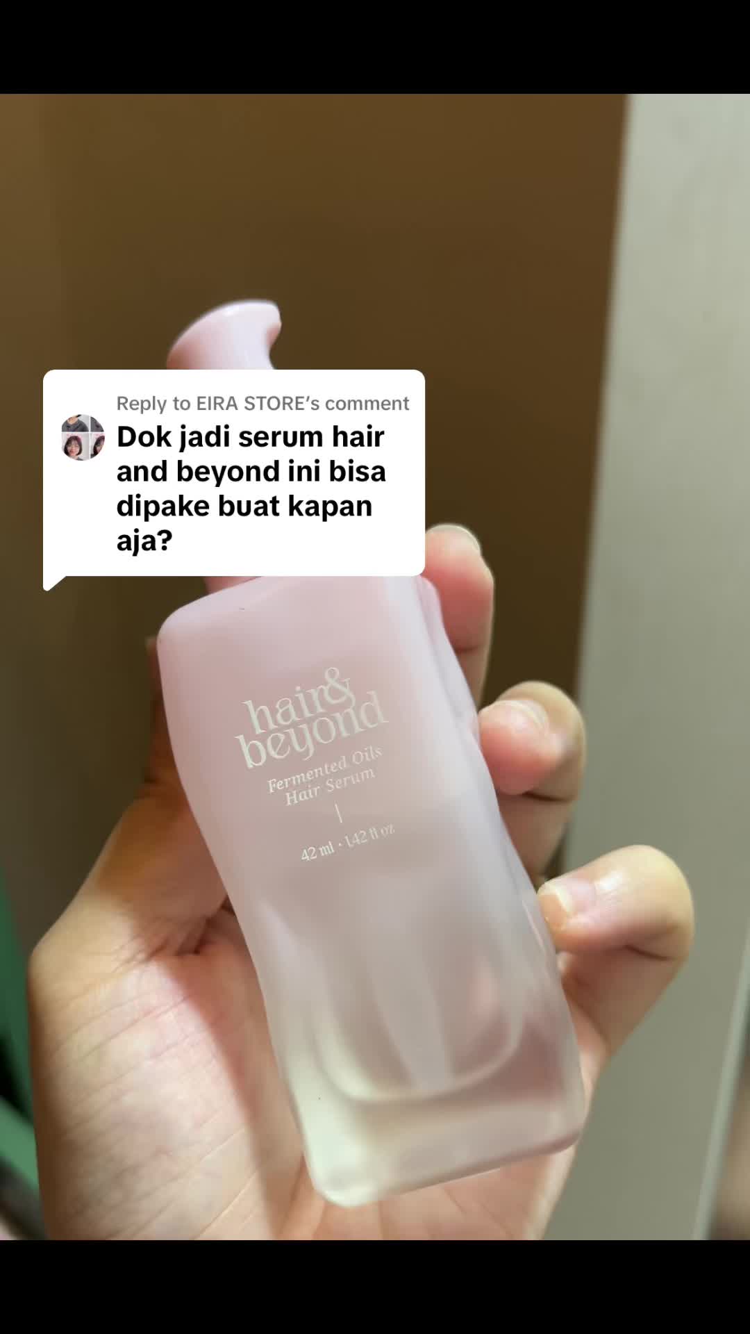 Replying to @EIRA STORE  Beys, hair serum kita udah 3 in 1 solutions yah😉🌸 Yuk, langsung check out dan rawat rambut dari rumah!  #fermentedoils #antirambutijuk #heatprotectant #antirambutngembang #antirambutkusut #hairandbeyond  