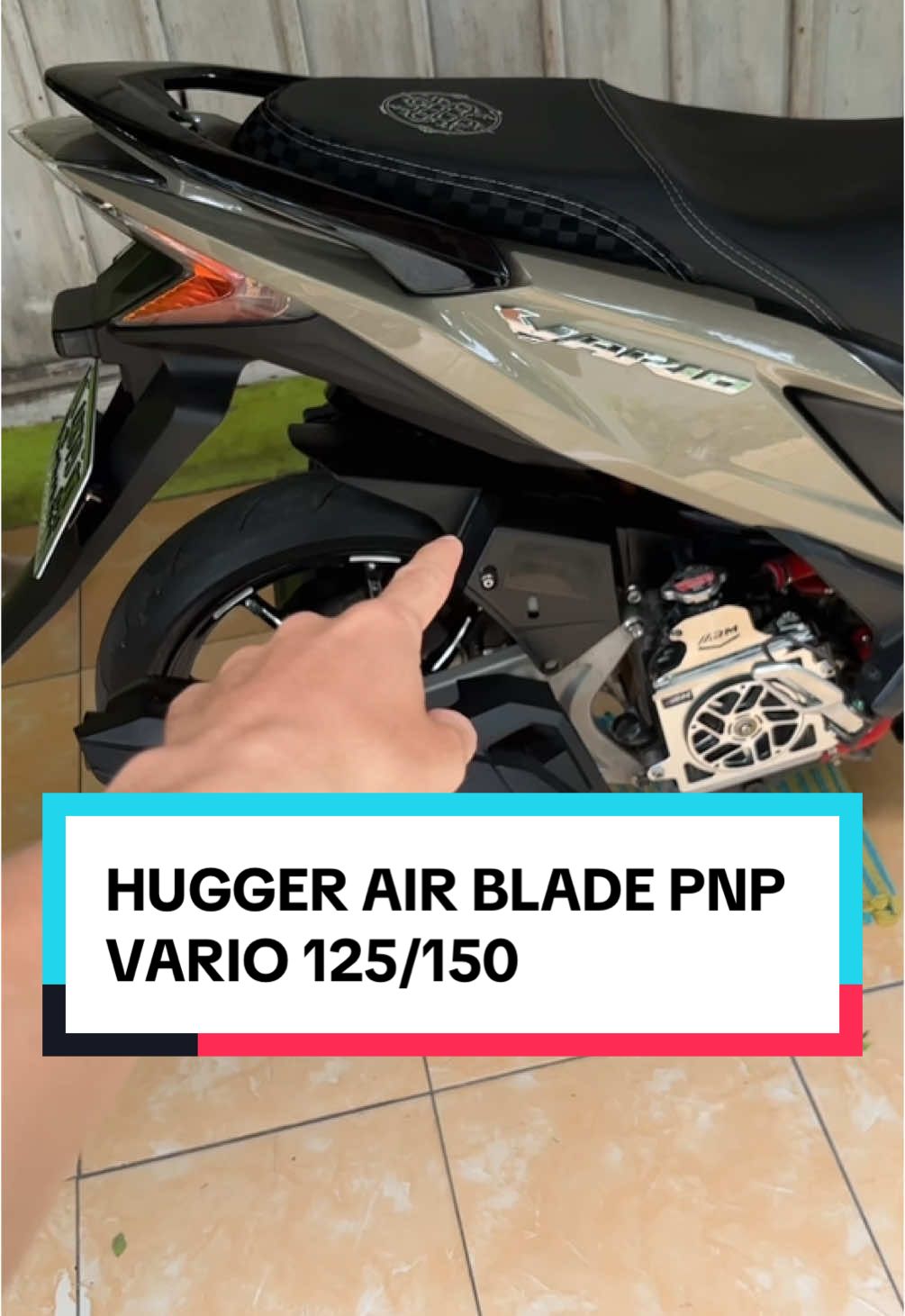 Tampilan motor makin ganteng pakai hugger airblade pnp vario 125/150 #huggerairblade #vario 