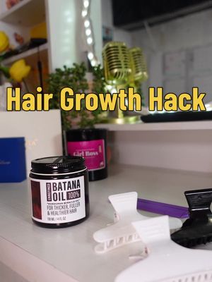 Starting using Banata oil to help with hair growth so far so good 😍😍 🍐#banataoil #banata #tiktokshopgirly #ttsacl #hairgrowthhacks #howtogrownaturalhair #hairgrowthoil