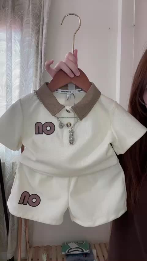 Bộ quần áo polo chữ On chất vải cotton thông hơi #xuhuong #quanaobetrai #xaykenhtiktok #quanaodep #haduyenkids 
