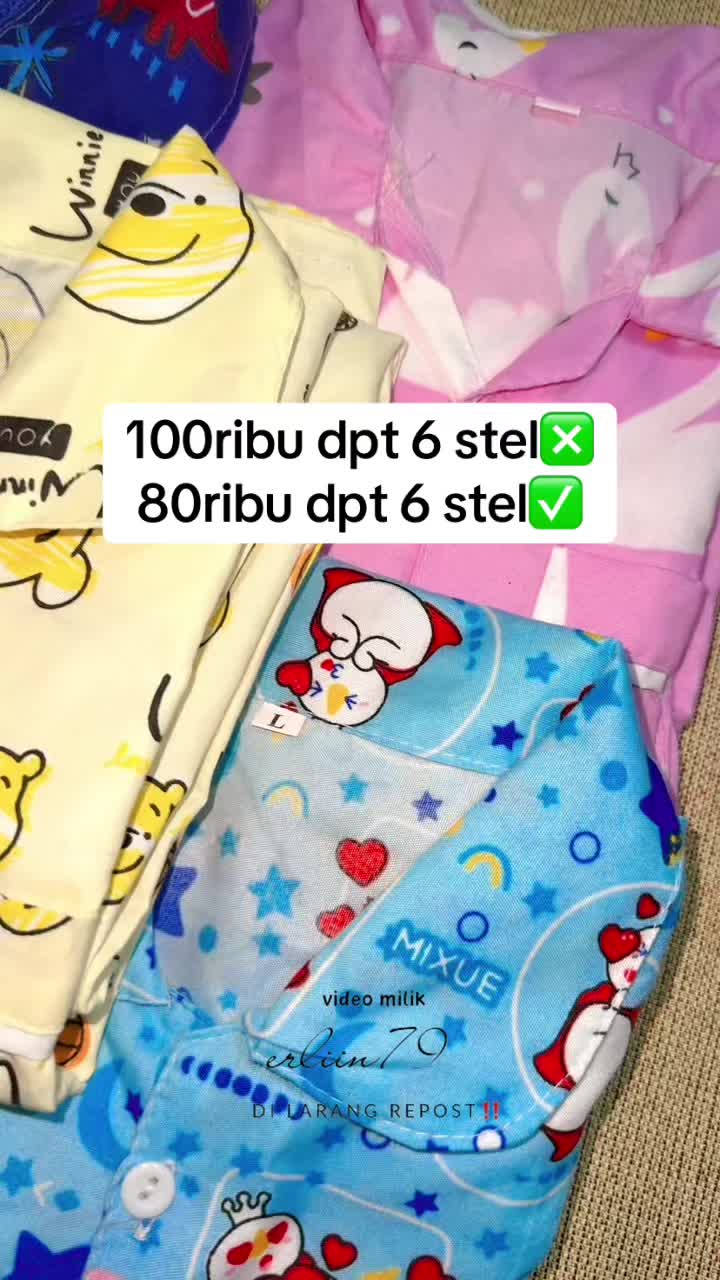 Semenjak anakku pake piyama ini aku tuh jadi buka jastip buat tetangga aku soalnya ditanyai terus piyamanya beli dimana, auto checkout banyak buat dijual lagi heheh🥳 #piyamaanak #bajutiduranak #paketmurah #wibgajian 