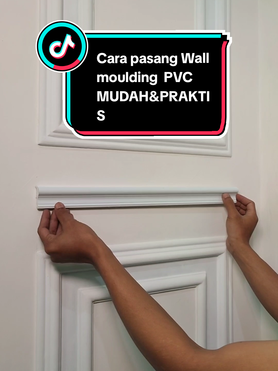 Cara Pasang wall moulding PVC dengan Double tape yang benar dan KUAT !!! #wallmoulding #wallmouldingpvc #listmouldingpvc #interiordesign #walldecor #walldesigns #wawangypsum 