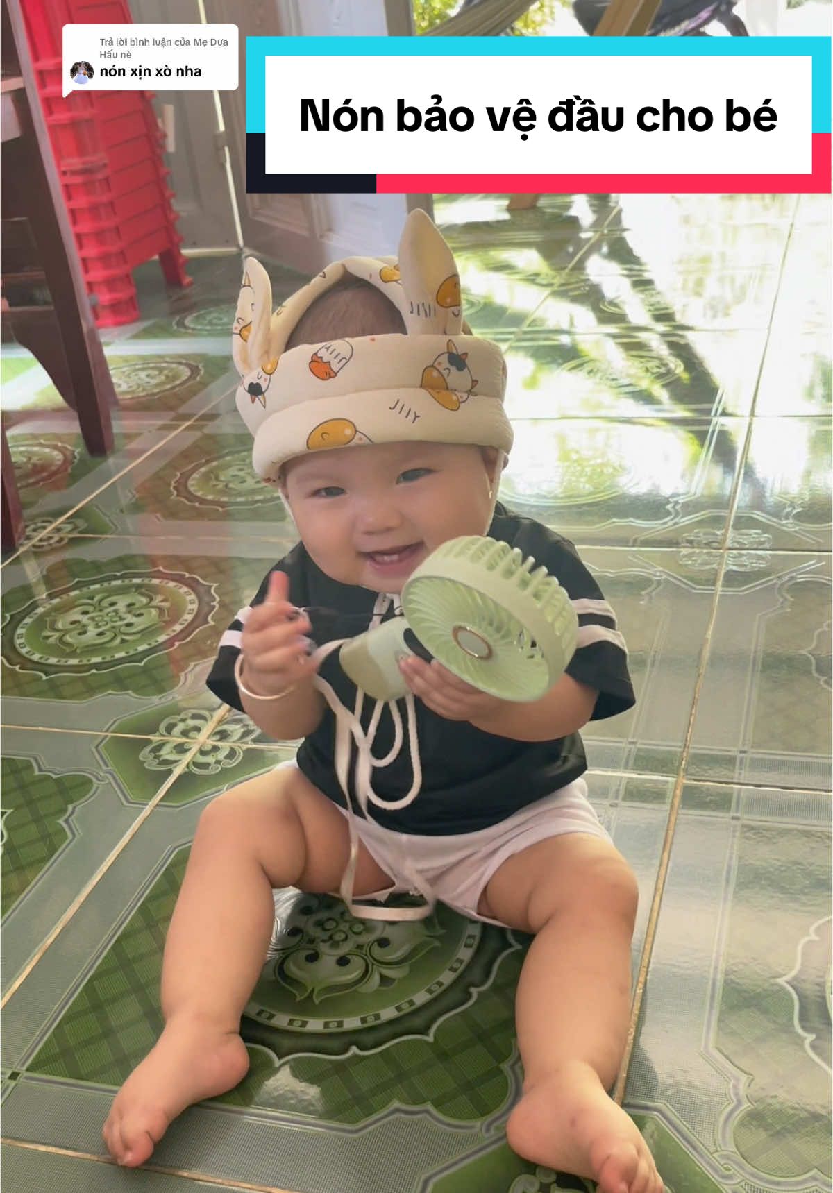 Trả lời @Mẹ Dưa Hấu nè đội nón cho con để con ngồi chơi cũng yên tâm hơn mấy bà ơi #mebimsua #mebimreview #nonbaovedauembe #nonbaovedauchobetapdi #nonchobe   @Bé Bơ Rì Qiu 🥑  @Bé Bơ Rì Qiu 🥑  @Bé Bơ Rì Qiu 🥑 