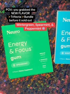The @Neuro Gum Minty Gum Trifecta Bundle is here!!! 👏🏻👏🏻👏🏻 You can grab the BRAND NEW Wintergreen & Spearmint flavors + Peppermint in one pack for 30% off right now! ❄️ Use code NEUROLAUNCH for an additional 5% off + FREE SHIPPING!!! Don’t miss out!! 🥳 #neurogum #energygum #energyandfocus #bvitamins #ltheanine #healthtok #tiktokshopmademebuyit #tiktokshopholidayhaul #spotlightfinds #newyearnewaura #tiktokshopcreatorpicks #neurogumnewflavors #neurogumnewarrivals
