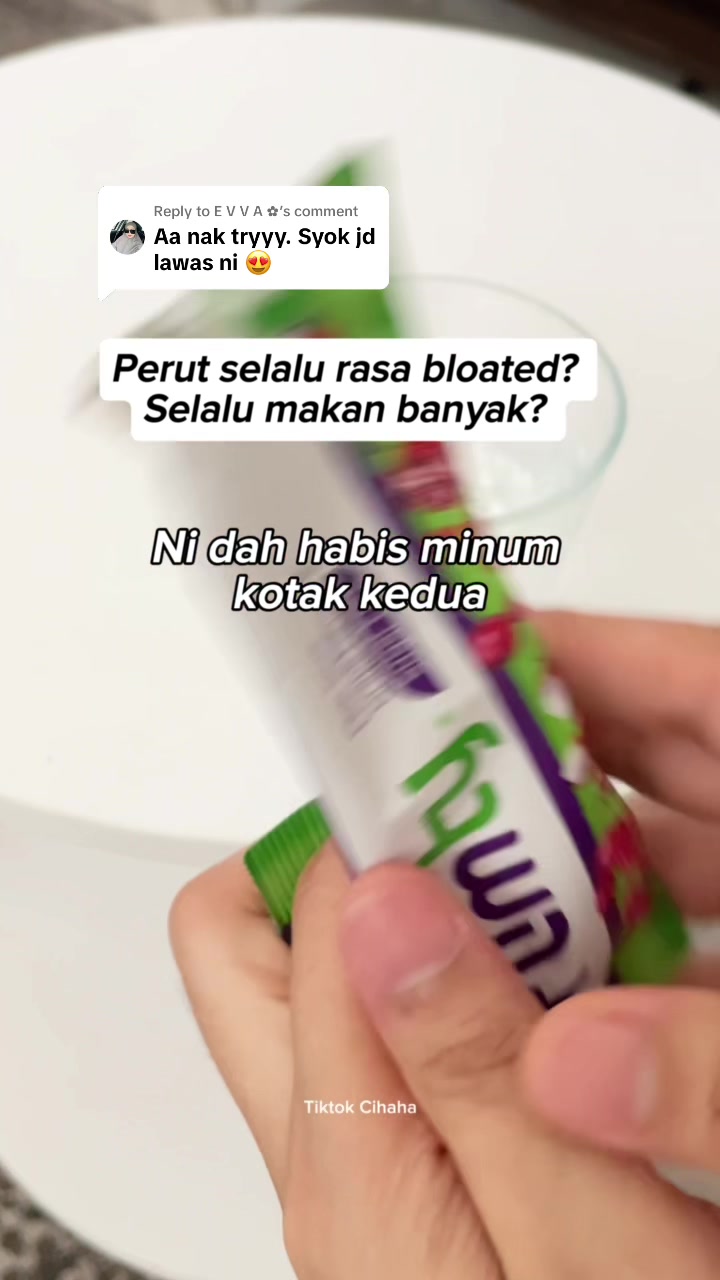 Replying to @E V V A ✿ Ni dah kotak kedua minum Flimty. Memang best sebab jenis mmg slalu cepat bloated kalau makan banyak.  Nak try Flimty? Tekan beg kuning bawah ni.  #flimty #flimtyfamily #flimtyfiber #flimtymalaysia #flimtyfiberdrink #fiberdrink #minumanfiber #lawas #pencernaan #penghadaman #makan #makansedap 