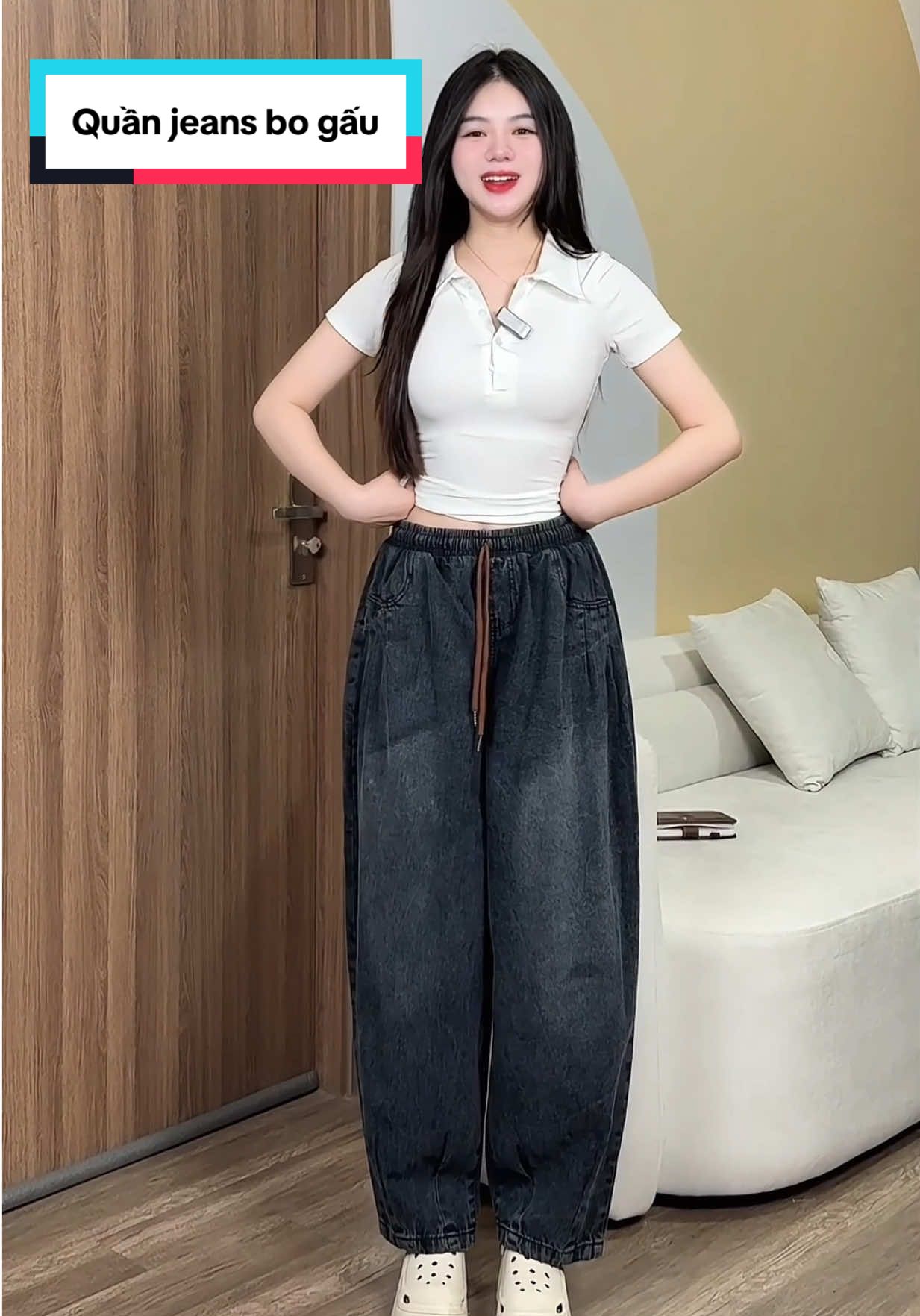 Quần jeans bo gấu cấp chun dễ mặc 😍 #huynhchang00 #huynhchang #huynhchangreview 