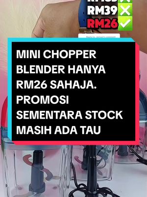 Replying to @_mrizqii mini chopper blender dessini ni memang terbaik tau. nak blend kering boleh, basah pun boleh. #minichopperblender #chopper #blender #chopperblender #dessini 