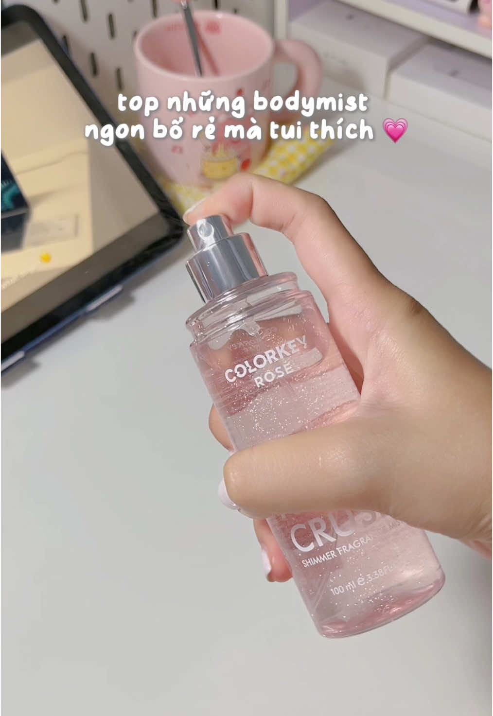 chiếc bodymist hương hoa mà tui iu nhấtttt  #bodymist #colorkeyrosé #bodymistcolorkeyrosé #review #reviewbodymist #rosécrush 