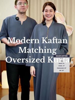Modern Kaftan matching dengan oversized unisex Kurta, cantik betul design baju raya 2024 ni. Uolls boleh beli and try dulu. Nanti boleh bincang dengan family. Kain ni memang selesa, nampak premium juga. #DearCarynn #DearcarynnMemilihBarangShoppingLebihSenang #bajuraya2024 #rayacollection2024bydearcarynn