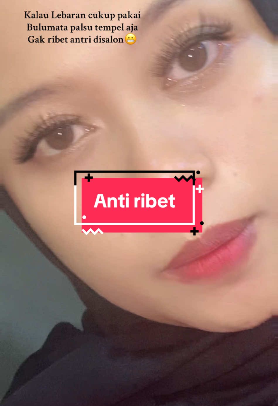 Mau Lebaran pasti sibuk mempercantik diri juga kan best??? Cukup pasang bulumata palsu tempel aja #fyp #Bulu Mata Palsu Termurah #eyelashextensions 