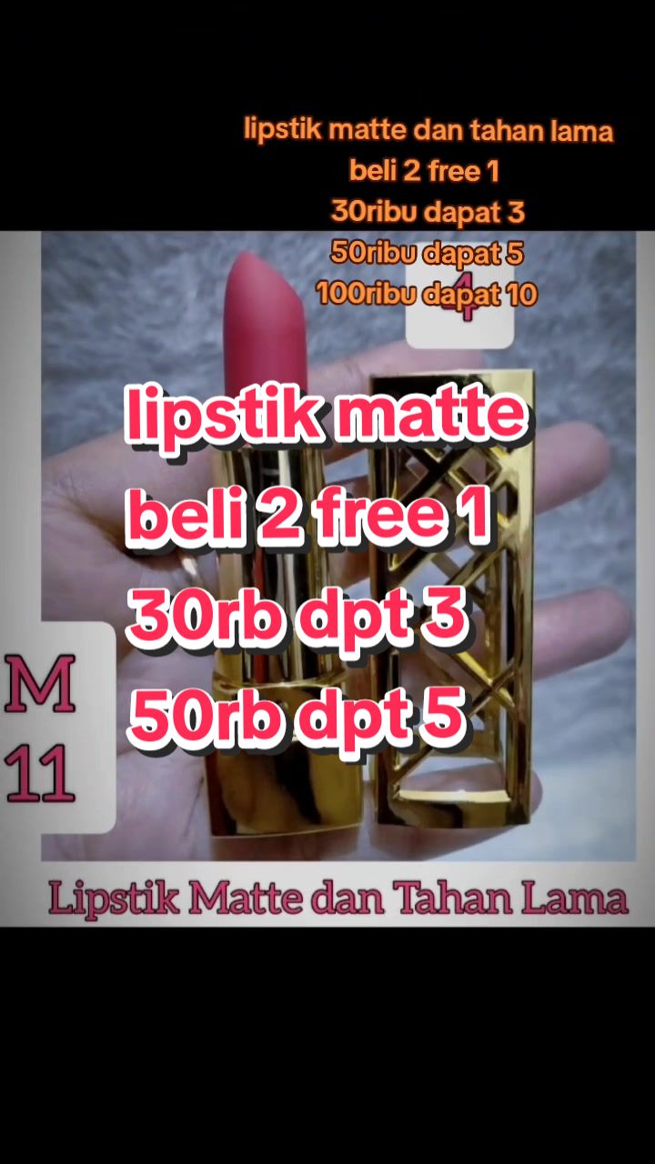 lipstik matte beli 2 free 1 #lipstick #lipstik #lipstikmatte #lipstikmattemurah  #lipstikviral #lipstikmurah #soundtranding #soundviral #fypdongggggggg #fyp #fypシ #kosmetik 