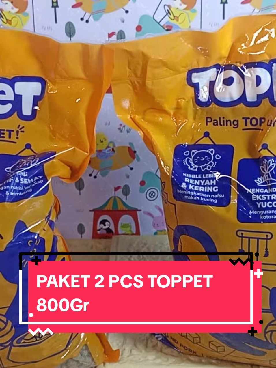 PAKET 2 PCS TOPPET 800GR #toppet #toppetmakanankucing #pakankucing #makanankucing  #tiktokshop #jualanonline #ekonomis 