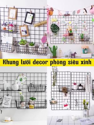 Góc sống ảo thư giãn chill sang xịn mịn😍😍 #decor #decoracion #design #khungluoidecor #khungluoitreotuong #khungluoisat #luoisatlapghep 