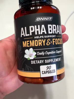 ONNIT Alpha Brain Nootropic Brain Supplement for Men & Women | Memory, Mental Clarity & Cognitive Improvement | Focus Capsules with L-Theanine, Vitamin B6 & Phosphatidylserine (90 Count)#tiktookshop 