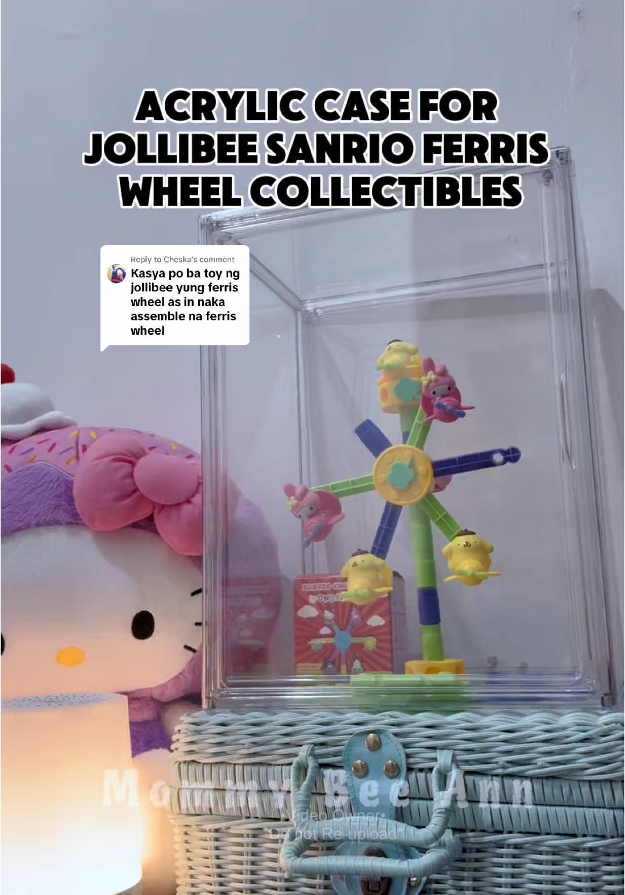 Replying to @Cheska Kasya naman ang acrylic case for  Jollibee Sanrio Ferris Wheel Kiddie Toy.  Salamat na lang sa lahat, Jollibee. Kota sa My Melody at Pompompurin.😂 #jollibeekiddiemealtoys #jollibeesanrio #blindbox #jollibeeblindbox #acyliccase 