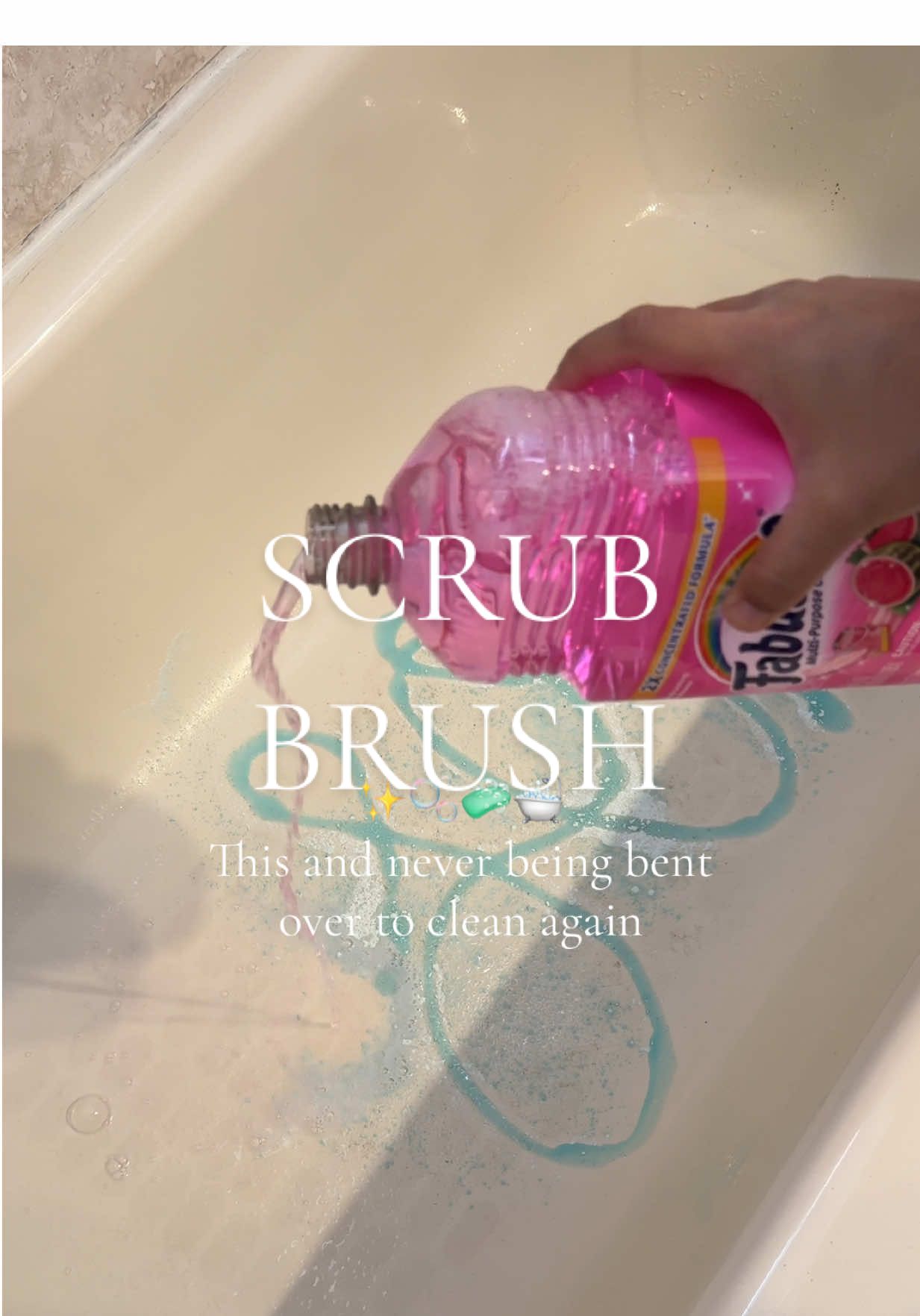 Whoever invented this is a GENIUS 🫧 #asmrcleaning #scrubbing #scrubbrush #floorcleaning #sudsyscrubbing 