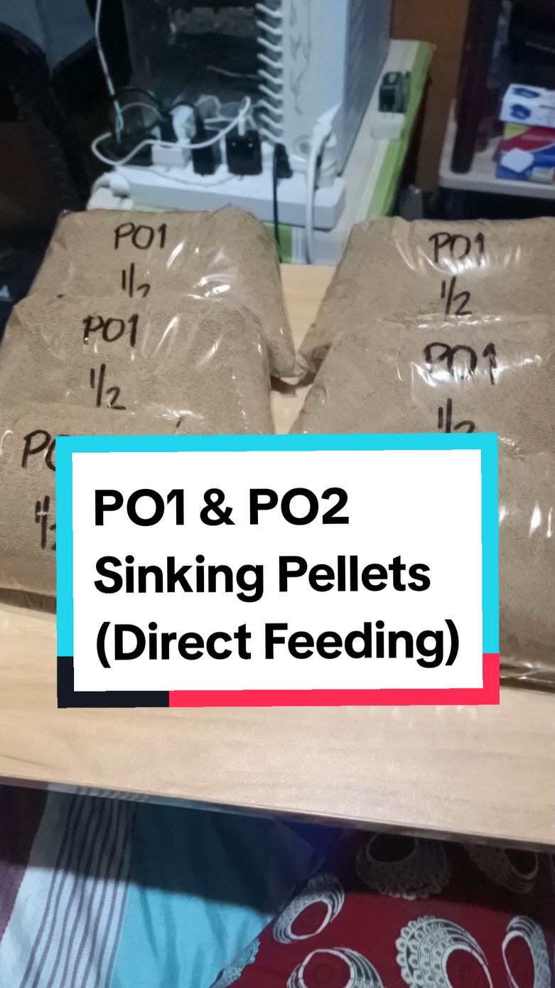 Sinking Pellets PO1 & PO2 PO1 for small fish PO2 for medium fish Direct feeding #po1sinkingpellets  #po2sinkingpellets  #directfeeding