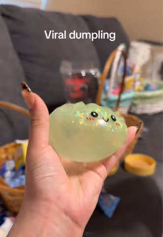 He spoke it into existence 🤭 #happyeaster #viraldumpling #glitterdumpling #mysterydumpling #viral