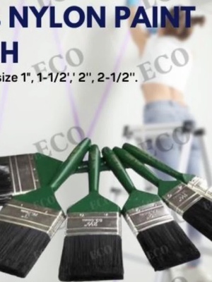 Cathrine Nylon Paint Brush Halal / Berus Cat Model : 680 Size : 1'' 25mm 1 1/2'' 38mm 2'' 50mm 2 1/2'' 63mm 3'' 76.2mm 4" 100mm - They are disposable and offer a variety of uses. - Applying solvents, cements and pipe lube. - They can also be used for clean-up or staining and painting. - Wood handle. - Will not loss nylon filament while you paint. - Tapered filaments for smooth even#paintbrush #nylonpaintbrush #halalbrush #beruscat #catberus