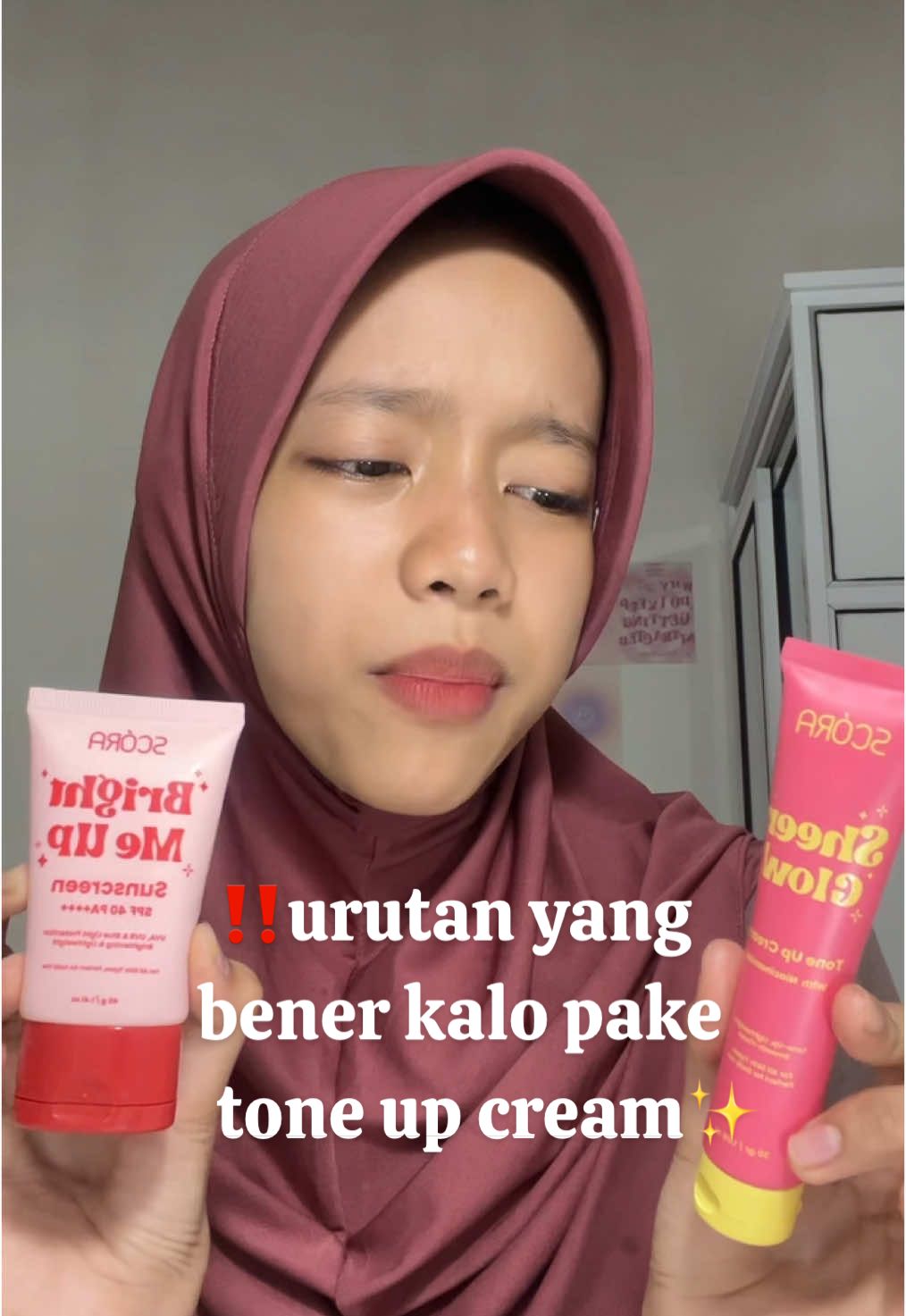 #sunscreen #toneupcream #scora #4u #foryoupage #fyp #skincare 